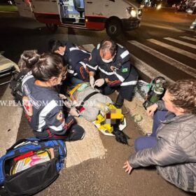 Fotos de Mulher é socorrida com ferimentos graves após ser atropelada no Contorno Sul em Maringá