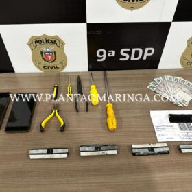 Dupla especializada em pescar envelopes com dinheiro em caixas eletrônicos é presa em Maringá Foto 4 Fotos de Dupla especializada em pescar envelopes com dinheiro em caixas eletrônicos é presa em Maringá