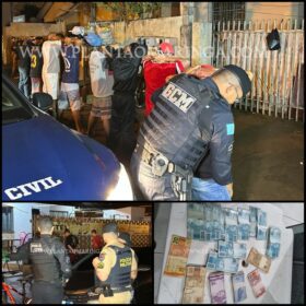 Fotos de Durante operação em Sarandi, polícia apreendem R$ 25 mil reais e uma máquina caça-níquel em uma tabacaria  