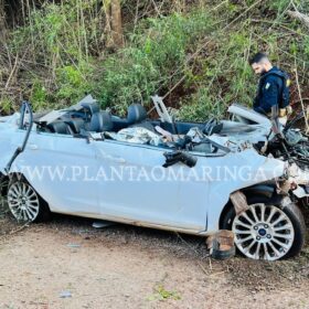 Moradora de Maringá morre após carro capotar e cair em ribanceira em Marialva Foto 3 Fotos de Moradora de Maringá morre após carro capotar e cair em ribanceira em Marialva