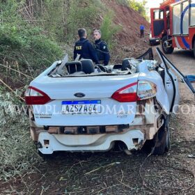 Moradora de Maringá morre após carro capotar e cair em ribanceira em Marialva Foto 4 Fotos de Moradora de Maringá morre após carro capotar e cair em ribanceira em Marialva