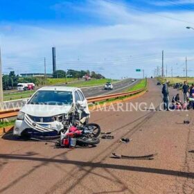 Motociclista portando cocaína e munições sofre ferimentos graves após bater em carro de policial em Maringá Foto 2 Fotos de Motociclista portando cocaína e munições sofre ferimentos graves após bater em carro de policial em Maringá