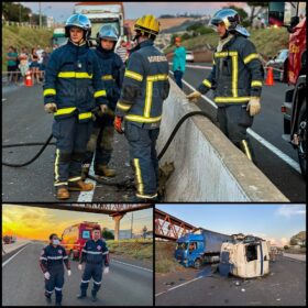 Carreta fica destruída após acidente no Contorno Norte em Maringá Foto 16 Fotos de Carreta fica destruída após acidente no Contorno Norte em Maringá