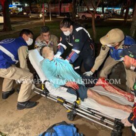 Homem é socorrido em estado grave após ser esfaqueado pelo ex da atual em Maringá Foto 2 Fotos de Homem é socorrido em estado grave após ser esfaqueado pelo ex da atual em Maringá