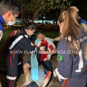 Homem é socorrido em estado grave após ser esfaqueado pelo ex da atual em Maringá Foto 1 Fotos de Homem é socorrido em estado grave após ser esfaqueado pelo ex da atual em Maringá