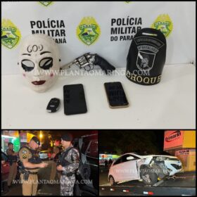 Quadrilha tenta fazer 'arrastão' para roubar veículos em viaduto de Maringá Foto 2 Fotos de Quadrilha tenta fazer 'arrastão' para roubar veículos em viaduto de Maringá