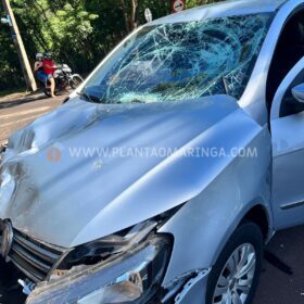 Casal sofre ferimentos graves após moto avançar preferencial em Maringá Foto 2 Fotos de Casal sofre ferimentos graves após moto avançar preferencial em Maringá