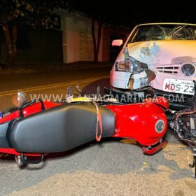 Motorista invade a contramão, bate em motociclista em Maringá Foto 6 Fotos de Motorista invade a contramão, bate em motociclista em Maringá