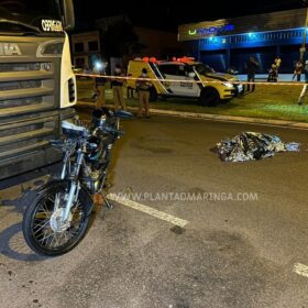 Motociclista morre ao bater em carreta estacionada em Maringá Foto 2 Fotos de Motociclista morre ao bater em carreta estacionada em Maringá