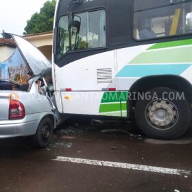 Câmera registra motorista avançando preferencial e sendo atingido por ônibus em Maringá Foto 5 Fotos de Câmera registra motorista avançando preferencial e sendo atingido por ônibus em Maringá