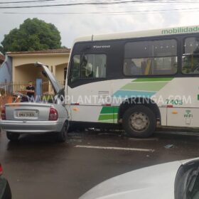 Câmera registra motorista avançando preferencial e sendo atingido por ônibus em Maringá Foto 3 Fotos de Câmera registra motorista avançando preferencial e sendo atingido por ônibus em Maringá