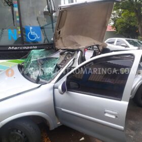 Câmera registra motorista avançando preferencial e sendo atingido por ônibus em Maringá Foto 6 Fotos de Câmera registra motorista avançando preferencial e sendo atingido por ônibus em Maringá