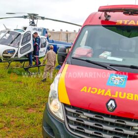 Homem é socorrido de helicóptero após ser baleado em Maringá; estado é grave Foto 2 Fotos de Homem é socorrido de helicóptero após ser baleado em Maringá; estado é grave