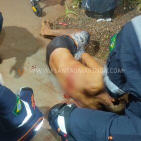 Homem é socorrido em estado grave após ser esfaqueado em Maringá Foto 4 Fotos de Homem é socorrido em estado grave após ser esfaqueado em Maringá