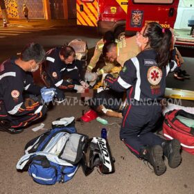 Motociclista é intubado após grave acidente em Maringá Foto 1 Fotos de Motociclista é intubado após grave acidente em Maringá