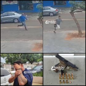 Câmera registra homem atirando contra funcionário de depósito em Maringá Foto 4 Fotos de Câmera registra homem atirando contra funcionário de depósito em Maringá