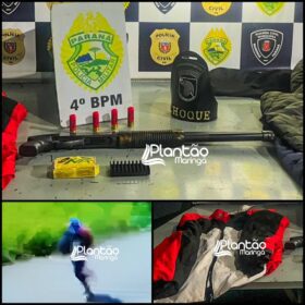 Choque apreende escopeta calibre 12 e roupas utilizada em execução em Maringá Foto 2 Fotos de Choque apreende escopeta calibre 12 e roupas utilizada em execução em Maringá