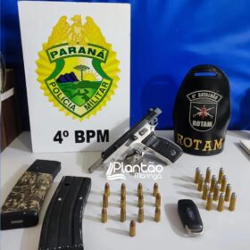 Homem é preso com pistola 9mm e dois carregadores de fuzil, em Sarandi Foto 1 Fotos de Homem é preso com pistola 9mm e dois carregadores de fuzil, em Sarandi