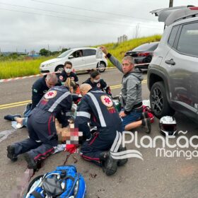 Motociclista morre em acidente após bater de frente com caminhão em Maringá Foto 2 Fotos de Motociclista morre em acidente após bater de frente com caminhão em Maringá