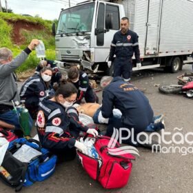 Motociclista morre em acidente após bater de frente com caminhão em Maringá Foto 3 Fotos de Motociclista morre em acidente após bater de frente com caminhão em Maringá