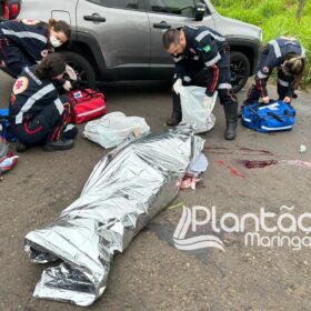 Motociclista morre em acidente após bater de frente com caminhão em Maringá Foto 7 Fotos de Motociclista morre em acidente após bater de frente com caminhão em Maringá