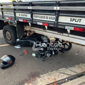 Motociclista sofre ferimentos grave após bater moto e cair embaixo de caminhão em Maringá Foto 9 Fotos de Motociclista sofre ferimentos grave após bater moto e cair embaixo de caminhão em Maringá