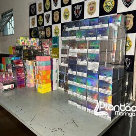 Polícia Militar recupera em Sarandi carga de cigarros eletrônicos (vape) roubada em Maringá, avaliada em R$ 270 mil Foto 9 Fotos de Polícia Militar recupera em Sarandi carga de cigarros eletrônicos (vape) roubada em Maringá, avaliada em R$ 270 mil