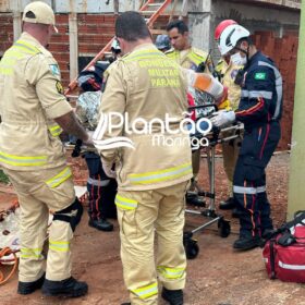 Trabalhador fica ferido ao cair em laje de construção em Maringá Foto 2 Fotos de Trabalhador fica ferido ao cair em laje de construção em Maringá
