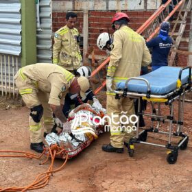 Trabalhador fica ferido ao cair em laje de construção em Maringá Foto 14 Fotos de Trabalhador fica ferido ao cair em laje de construção em Maringá