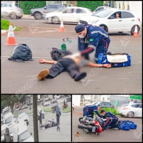 Pedestre atropelado fora da faixa de pedestres em Maringá é socorrido em estado gravíssimo Foto 4 Fotos de Pedestre atropelado fora da faixa de pedestres em Maringá é socorrido em estado gravíssimo