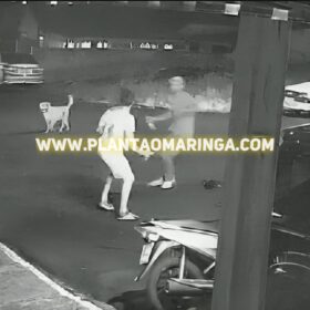 Imagens mostram homem sendo esfaqueado em Maringá Foto 2 Fotos de Imagens mostram homem sendo esfaqueado em Maringá