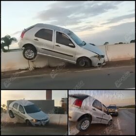 Ladrão sofre acidente e carro roubado fica ‘pendurado’ em viaduto de Maringá Foto 4 Fotos de Ladrão sofre acidente e carro roubado fica ‘pendurado’ em viaduto de Maringá