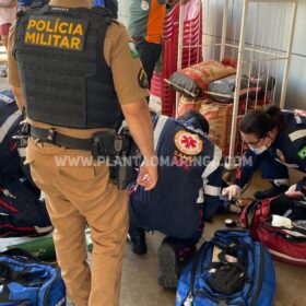 Câmera de segurança flagra momento em que homem é esfaqueado por colega de trabalho, em Maringá. Foto 4 Fotos de Câmera de segurança flagra momento em que homem é esfaqueado por colega de trabalho, em Maringá.