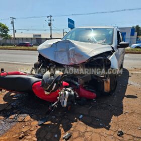 Motorista derruba poste e bate em motociclista em Maringá Foto 4 Fotos de Motorista derruba poste e bate em motociclista em Maringá