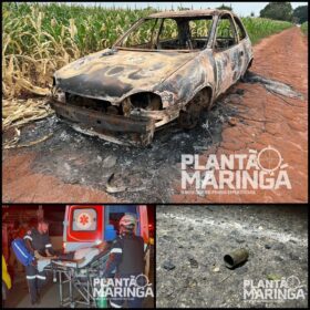 Carro que pode ter sido utilizado em tentativa de homicídio em Maringá é localizado incendiado Foto 13 Fotos de Carro que pode ter sido utilizado em tentativa de homicídio em Maringá é localizado incendiado