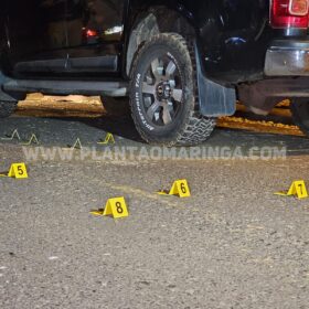 Fotos de Homem é executado a tiros dentro de caminhonete em Maringá; ele teria sido vítima de uma emboscada