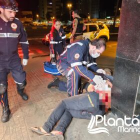 Homem socorrido com ferimentos grave após ser esfaqueado na Praça Raposo Tavares em Maringá Foto 5 Fotos de Homem socorrido com ferimentos grave após ser esfaqueado na Praça Raposo Tavares em Maringá