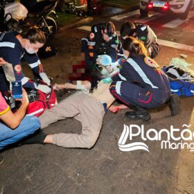 Dois jovens são intubados após colisão entre motos em Maringá Foto 4 Fotos de Dois jovens são intubados após colisão entre motos em Maringá