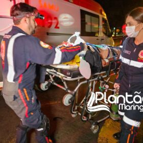 Dois jovens são intubados após colisão entre motos em Maringá Foto 3 Fotos de Dois jovens são intubados após colisão entre motos em Maringá