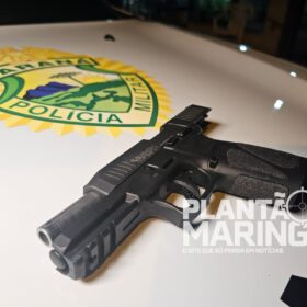 Homem com tornozeleira eletrônica é preso após realizar disparos de arma de fogo em Maringá Foto 2 Fotos de Homem com tornozeleira eletrônica é preso após realizar disparos de arma de fogo em Maringá