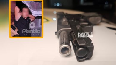 Fotos de Homem com tornozeleira eletrônica é preso após realizar disparos de arma de fogo em Maringá
