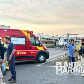 Motociclista é intubado e socorrido de helicóptero após acidente - câmera registrou a colisão Foto 4 Fotos de Motociclista é intubado e socorrido de helicóptero após acidente - câmera registrou a colisão