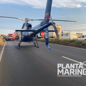 Motociclista é intubado e socorrido de helicóptero após acidente - câmera registrou a colisão Foto 5 Fotos de Motociclista é intubado e socorrido de helicóptero após acidente - câmera registrou a colisão