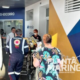 Motociclista pode ter pé amputado após motorista invadir preferencial em Maringá Foto 2 Fotos de Motociclista pode ter pé amputado após motorista invadir preferencial em Maringá