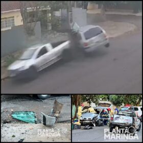 Motorista perde controle de carro e bate em poste em Maringá; vídeo mostra momento do acidente Foto 6 Fotos de Motorista perde controle de carro e bate em poste em Maringá; vídeo mostra momento do acidente