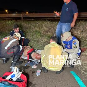 Vídeo mostra carro contramão atingido moto e deixando motociclista em estado grave em Maringá Foto 3 Fotos de Vídeo mostra carro contramão atingido moto e deixando motociclista em estado grave em Maringá