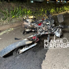 Vídeo mostra carro contramão atingido moto e deixando motociclista em estado grave em Maringá Foto 4 Fotos de Vídeo mostra carro contramão atingido moto e deixando motociclista em estado grave em Maringá