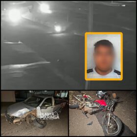 Vídeo mostra carro contramão atingido moto e deixando motociclista em estado grave em Maringá Foto 9 Fotos de Vídeo mostra carro contramão atingido moto e deixando motociclista em estado grave em Maringá
