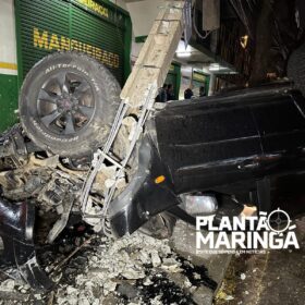 Motorista que estaria perseguindo ladrões sofre acidente em Maringá Foto 4 Fotos de Motorista que estaria perseguindo ladrões sofre acidente em Maringá
