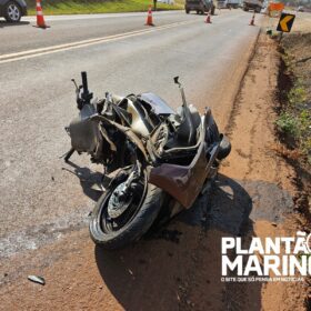 Motociclista morre após bater de frente com carreta em Maringá Foto 4 Fotos de Motociclista morre após bater de frente com carreta em Maringá